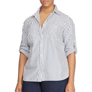 NWT Lauren Ralph Lauren Striped 2X Carter Top